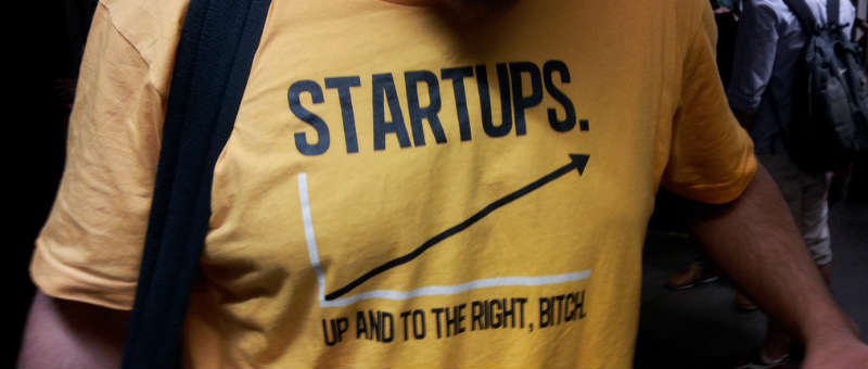 Startups - up and to the right t-shirt